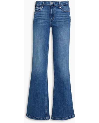 PAIGE Sabine Mid-rise Flared Jeans - Blue