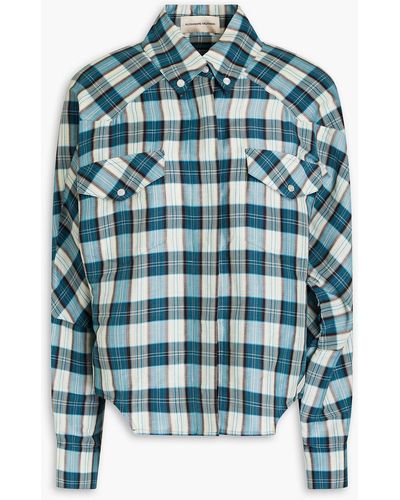 Alexandre Vauthier Hemd aus webstoff mit gingham-karo - Blau