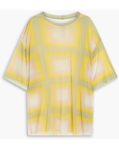 Rick Owens Tommy t-shirt aus jersey aus einer cupromischung mit print - Gelb