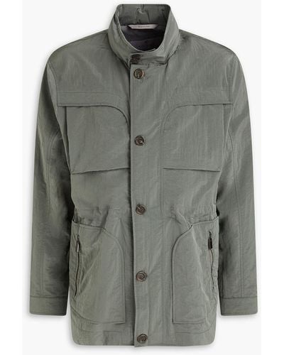 Canali Crinkled Shell Field Jacket - Grey