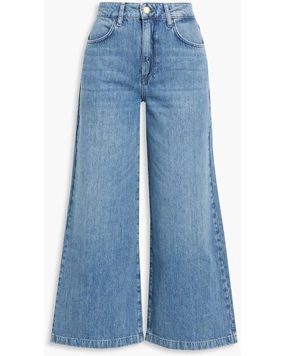 Triarchy Cropped High-rise Wide-leg Jeans - Blue