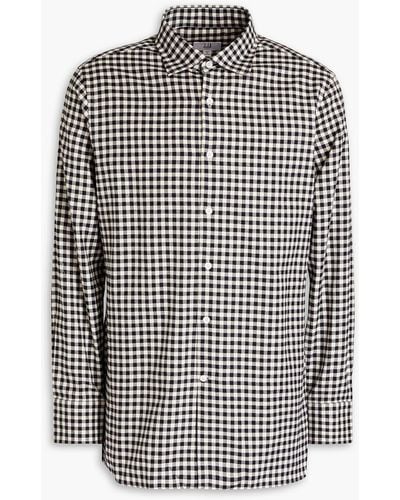 Dunhill Hemd aus baumwollflanell mit karomuster - Grau