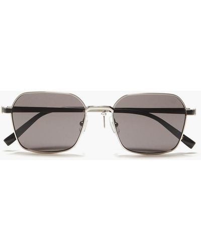Dunhill Rectangle-frame Acetate Sunglasses - Metallic