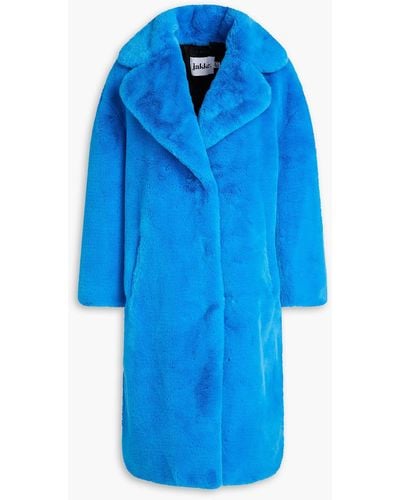 Jakke Katie Faux Fur Coat - Blue