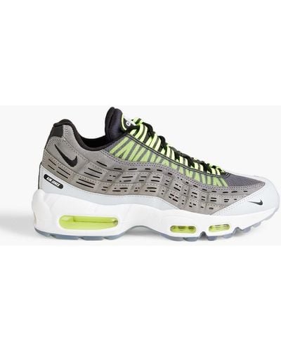 Nike Kim Jones Volt Air Max 95 Mesh And Leather Sneakers - Gray
