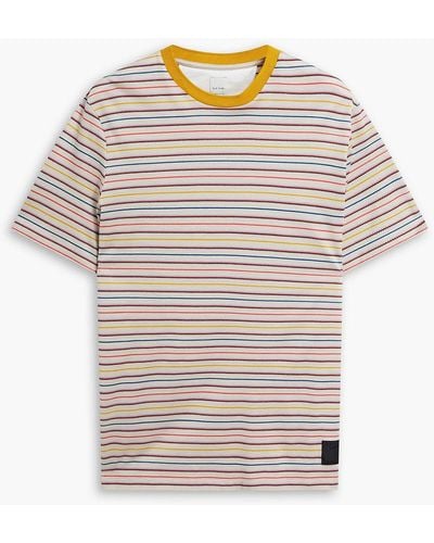 Paul Smith T-shirt aus baumwoll-jersey mit streifen - Natur