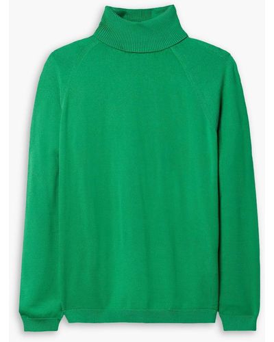 Lafayette 148 New York Knitted Turtleneck Sweater - Green