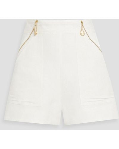 Aje. Esprit Linen-blend Shorts - White
