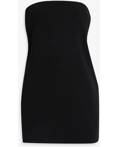 16Arlington Blaise Strapless Satin-paneled Crepe Mini Dress - Black