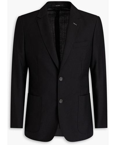 Dunhill Slim-fit Wool And Mohair-blend Ripstop Blazer - Black