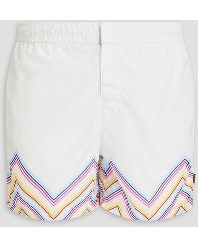 Missoni Short-length Printed Swim Shorts - White