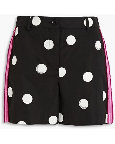 Boutique Moschino Shorts aus popeline aus einer baumwoll-seidenmischung mit print - Schwarz
