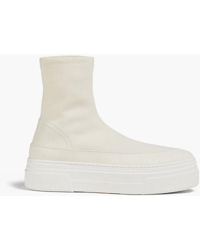 Khaite Ludlow Neoprene High-top Platform Sneakers - White