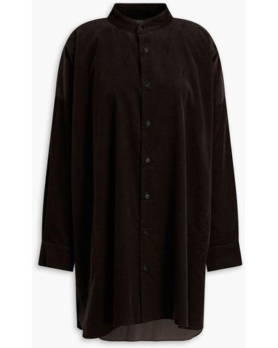 Eskandar Cotton-corduroy Shirt - Black