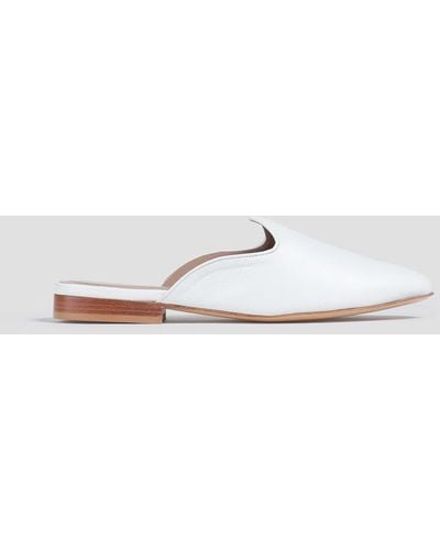 Le Monde Beryl Leather Slippers - White