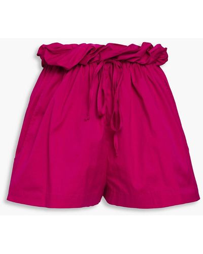 Bondi Born Havana Cotton-blend Poplin Shorts - Pink