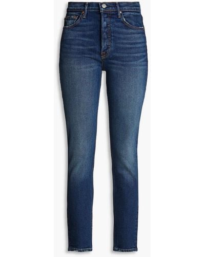 GRLFRND Karolina hoch sitzende jeans mit schmalem bein - Blau