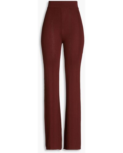REMAIN Birger Christensen Soleima Ribbed-knit Fla Trousers - Red