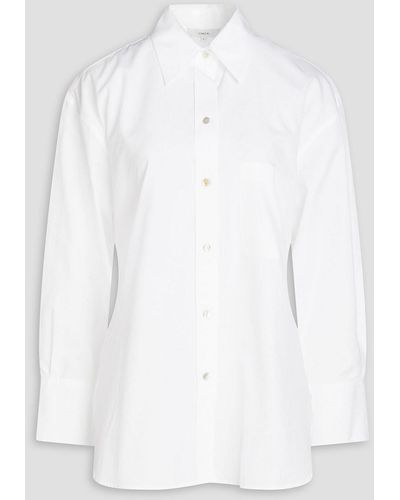 Vince Tie-detailed Cotton-poplin Shirt - White