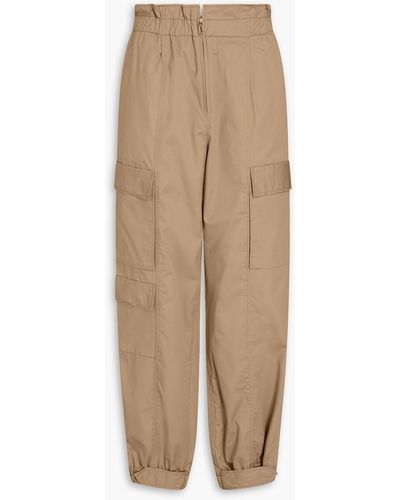 Sandro Cotton Tapered Trousers - Natural