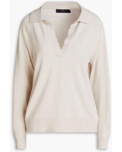 arch4 Gladiolus Cashmere Polo Sweater - White