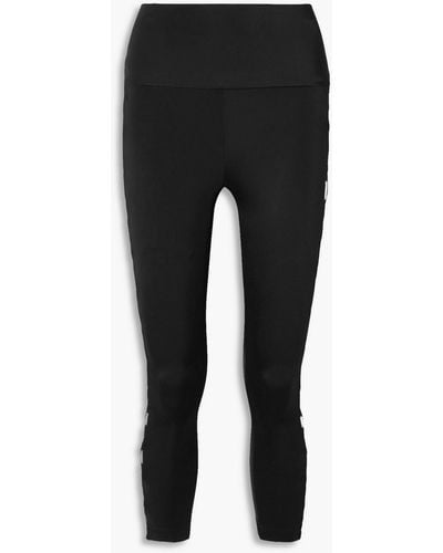 Norma Kamali X Cutout Stretch-jersey leggings - Black