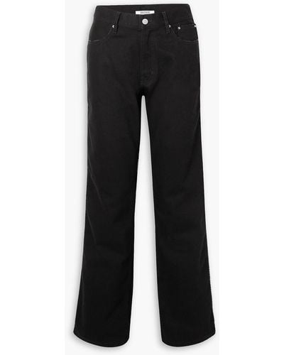 Gauchère Zip-detailed High-rise Straight-leg Jeans - Black