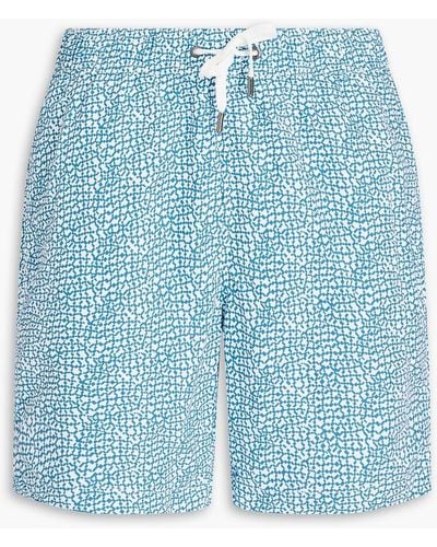 Onia Charles Mid-length Printed Swim Shorts - Blue