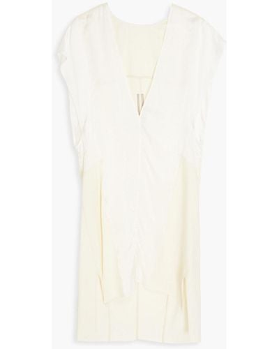 Rick Owens Crepe And Satin Top - White