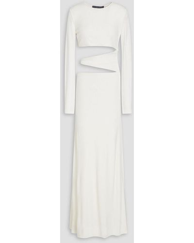 Zeynep Arcay Cutout Crepe Maxi Dress - White