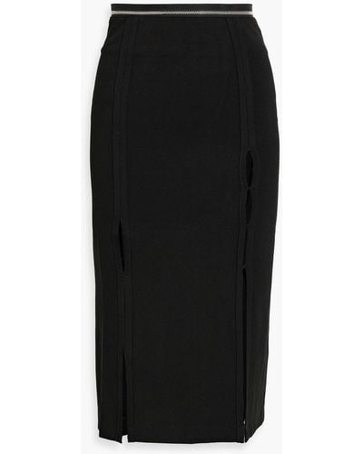 Helmut Lang Cutout Zip-detailed Jersey Skirt - Black