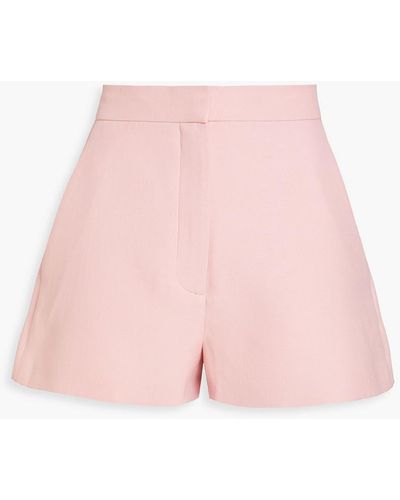 Valentino Garavani Wool And Silk-blend Twill Shorts - Pink