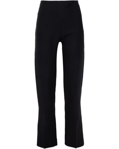 Valentino Garavani Silk And Wool-blend Crepe Straight-leg Trousers - Black