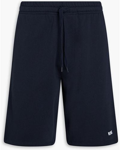 A.P.C. Coed French Cotton-terry Drawstring Shorts - Blue
