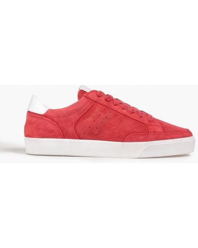 RE/DONE 90s Skate Leather-trimmed Suede Trainers - Red