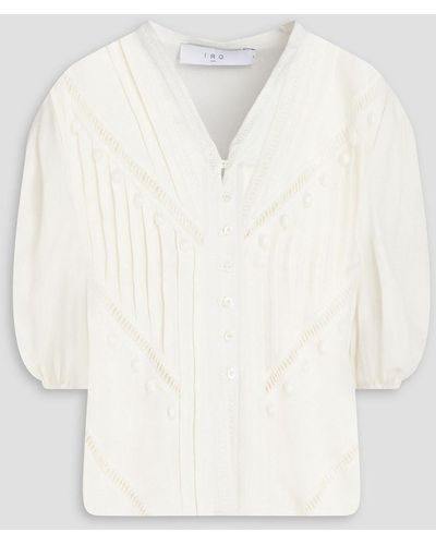 IRO Verzierte bluse aus satin-jacquard - Weiß