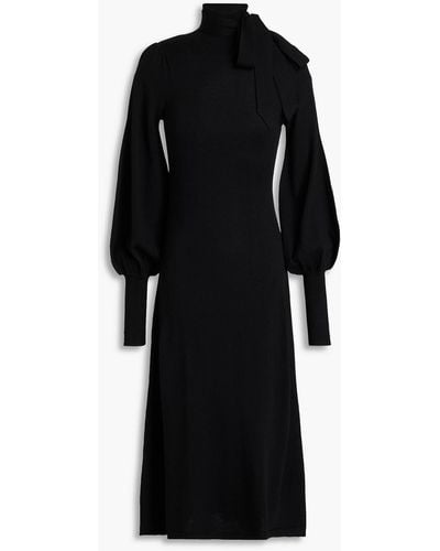 Zimmermann Wool Turtleneck Midi Dress - Black