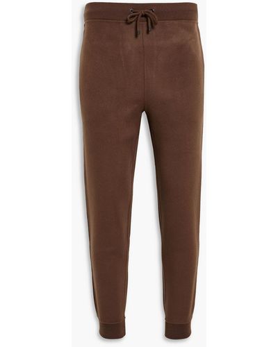 FRAME Wool-blend Felt Sweatpants - Brown