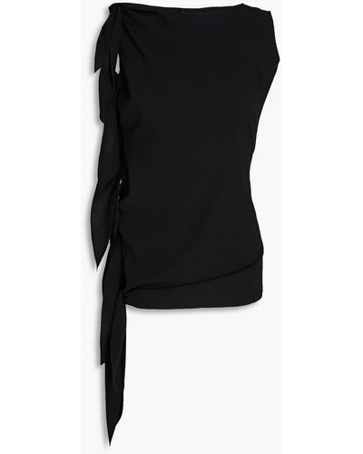 Petar Petrov Silk Crepe De Chine Top - Black