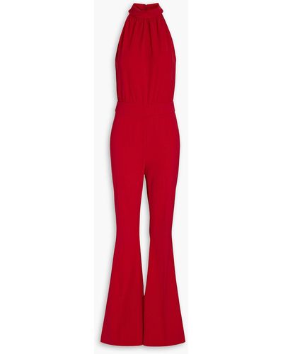 Boutique Moschino Gathe Crepe Fla Jumpsuit - Red