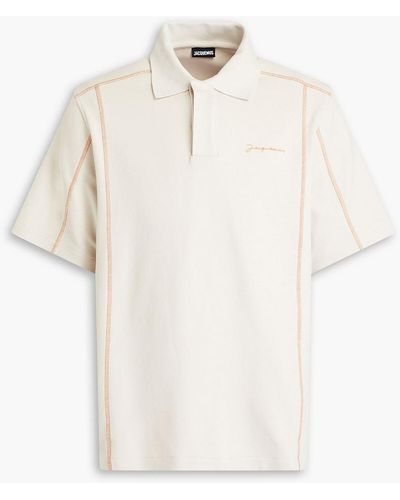 Jacquemus Cotton-blend Piqué Polo Shirt - White