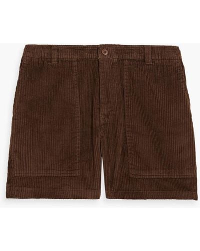 Onia Expedition Cotton-corduroy Shorts - Brown