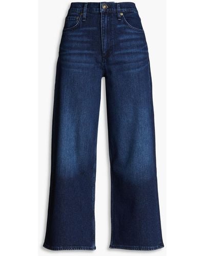 Rag & Bone Andi Cropped High-rise Wide-leg Jeans - Blue