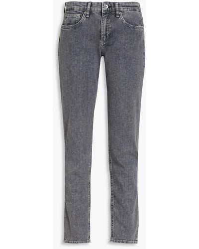 Rag & Bone Tief sitzende jeans mit schmalem bein in acid-waschung - Grau