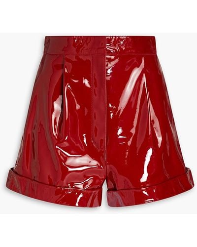 Valentino Garavani Shorts aus lackleder - Rot