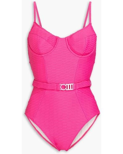 Solid & Striped Spencer badeanzug mit gürtel - Pink