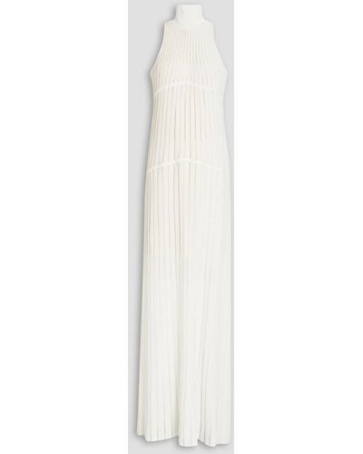 Hervé Léger Burnout Bandage Maxi Dress - White