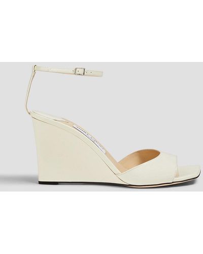 Jimmy Choo Patent-leather Sandals - White