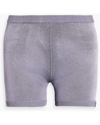 1017 ALYX 9SM Embellished Metallic Stretch-knit Shorts - Purple