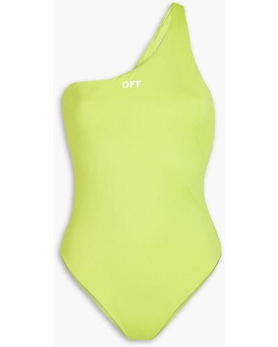 Off-White c/o Virgil Abloh One-shoulder Printed Swimsuit - Yellow